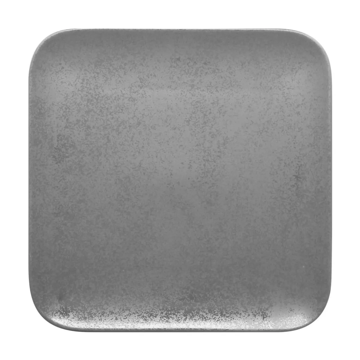 Assiette plate carré gris porcelaine vitrifiée 27x27 cm Shale - RAK New