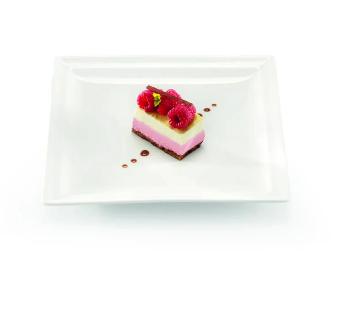 Assiette plate carré ivoire porcelaine vitrifiée 27x27 cm Classic Gourmet - RAK Sale