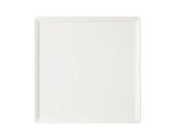 Assiette plate carré ivoire porcelaine vitrifiée 25,2x25,2 cm Allspice - RAK New