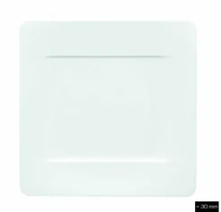 VILLEROY & BOCH Assiette plate carré ivoire porcelaine bone china 23x23 cm Modern Grace Discount