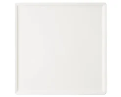 Assiette plate carré ivoire porcelaine vitrifiée 29,5x29,5 cm Allspice - RAK Discount