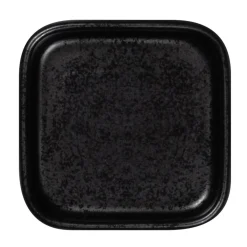 RAK Assiette plate carré noir porcelaine 8x8 cm Fractal Discount