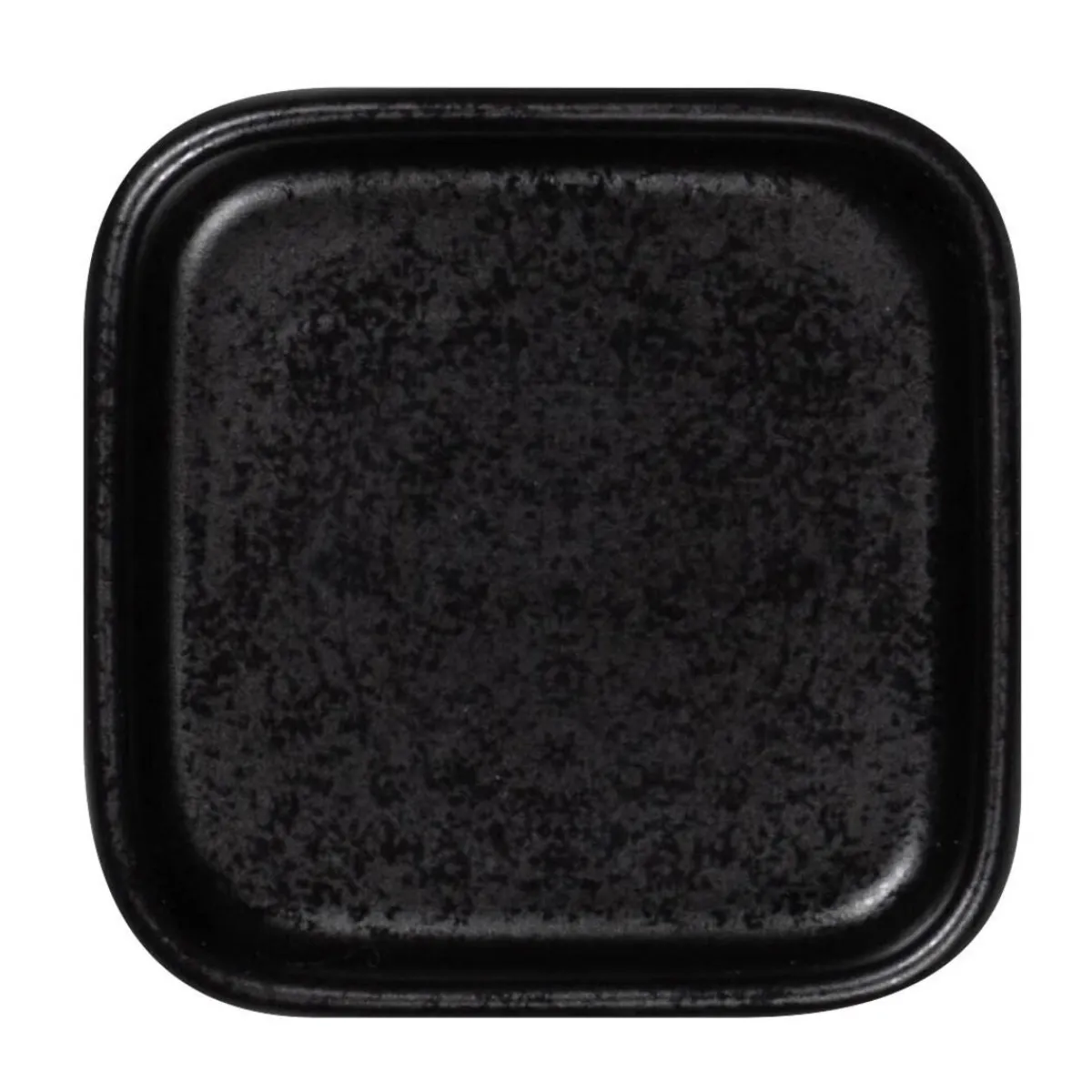 RAK Assiette plate carré noir porcelaine 8x8 cm Fractal Discount