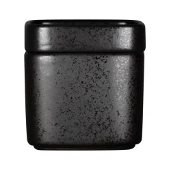 RAK Assiette plate carré noir porcelaine 8x8 cm Fractal Discount