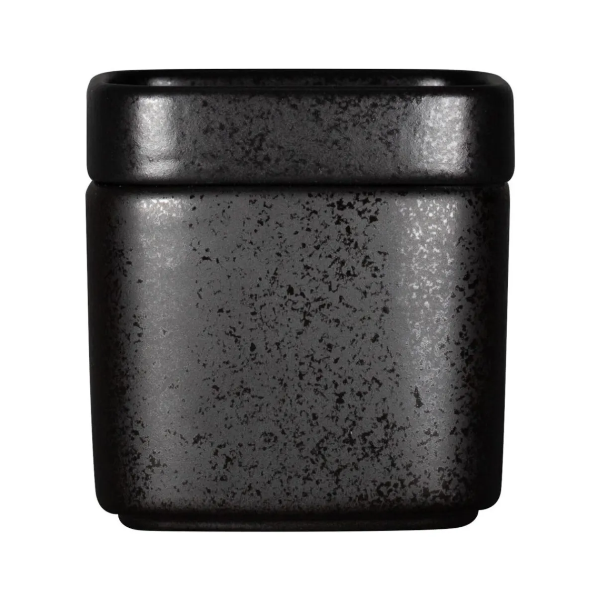 RAK Assiette plate carré noir porcelaine 8x8 cm Fractal Discount