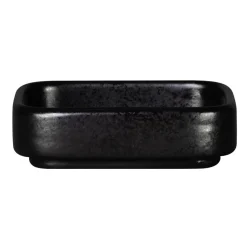 RAK Assiette plate carré noir porcelaine 8x8 cm Fractal Discount