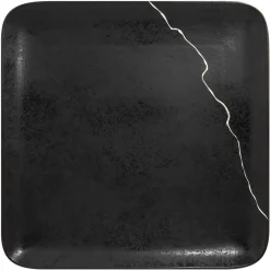 RAK Assiette plate carré noir porcelaine 27x27 cm Kintzoo Hot