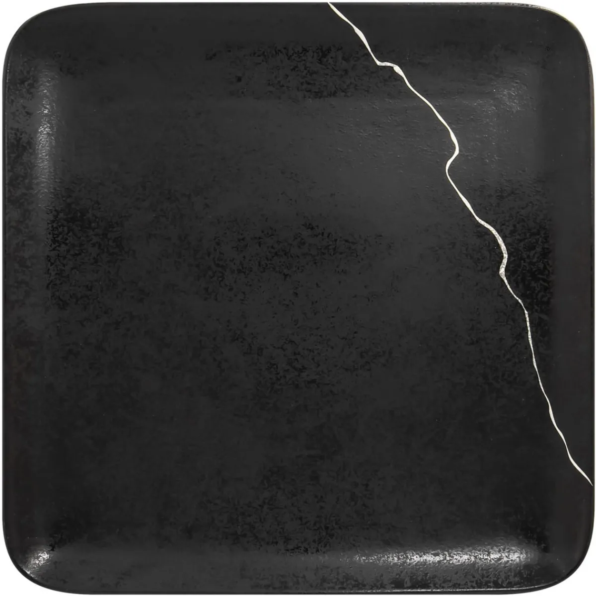 RAK Assiette plate carré noir porcelaine 27x27 cm Kintzoo Hot