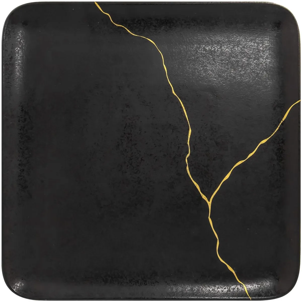 Assiette plate carré noir porcelaine 29,7x29,7 cm Kintzoo - RAK Clearance