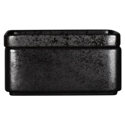 RAK Assiette plate carré noir porcelaine 16x16 cm Fractal Hot