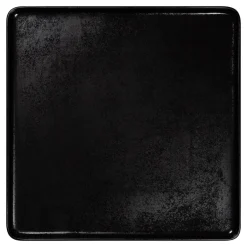 Assiette plate carré noir porcelaine 32x32 cm Fractal - RAK Best