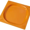 Assiette plate carré orange copolyester 23,5x23,5 cm Vaisselle Copolyester - SAINT ROMAIN New