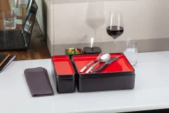 RAK Assiette plate carré rouge porcelaine 8x8 cm Fractal New