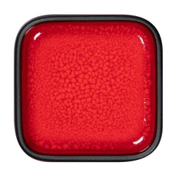 RAK Assiette plate carré rouge porcelaine 8x8 cm Fractal New