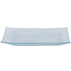 PRO.MUNDI Assiette plate carré transparent verre 19,5x19,5 cm Veloutee New