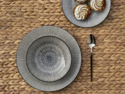 MEDARD DE NOBLAT Assiette plate coupe rond beige grès émaillé Ø 27 cm Hypnose Hot