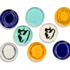 Assiette plate coupe rond sunny yellow - points noirs grès émaillé Ø 22 cm Feast By Ottolenghi - SERAX Sale