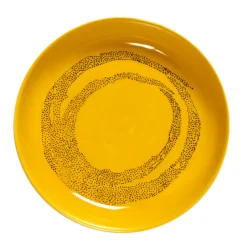 Assiette plate coupe rond sunny yellow - points noirs grès émaillé Ø 22 cm Feast By Ottolenghi - SERAX Sale