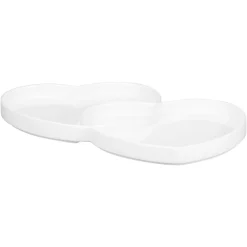 RAK Assiette plate double blanc porcelaine 29x26,4 cm  Cliché Online