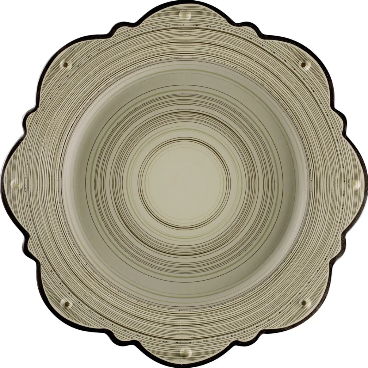 RAK Assiette plate octogonal Argila Décor Larissa porcelaine Ø 33,1 cm Earth Best