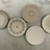 RAK Assiette plate octogonal Argila Décor Epura porcelaine Ø 33,1 cm Earth Best