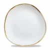 Assiette plate organique barley white porcelaine vitrifiée Ø 26,4 cm Stonecast Barley - CHURCHILL Hot