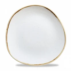 Assiette plate organique barley white porcelaine vitrifiée Ø 26,4 cm Stonecast Barley - CHURCHILL Hot