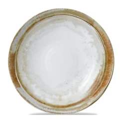 Assiette plate organique beige porcelaine vitrifiée Ø 27 cm Finca Sanstone - DUDSON New