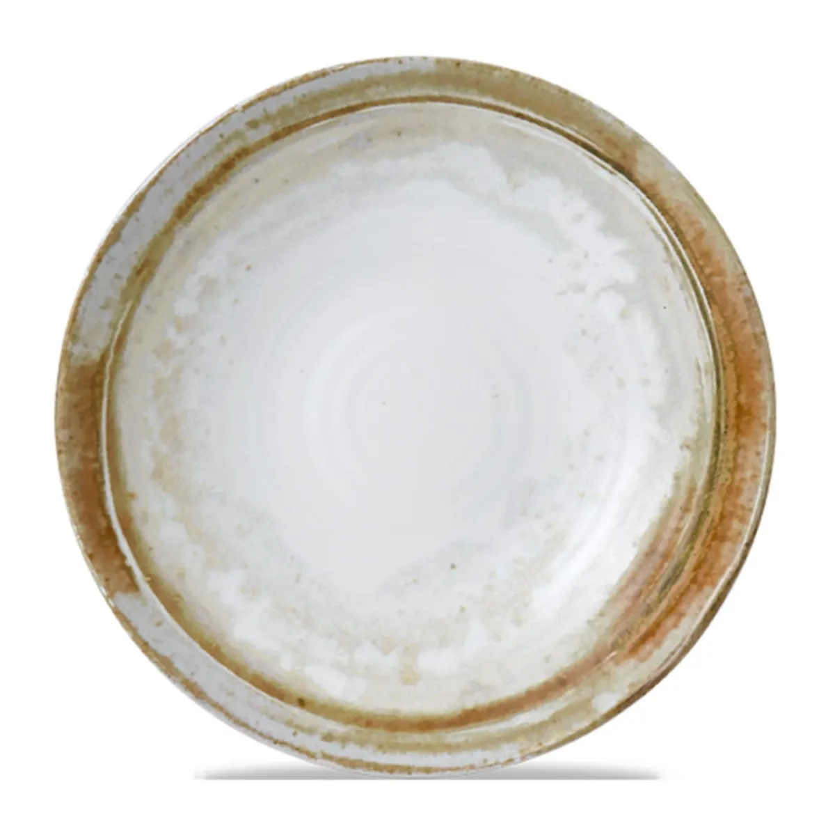 Assiette plate organique beige porcelaine vitrifiée Ø 27 cm Finca Sanstone - DUDSON New