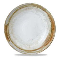 DUDSON Assiette plate organique beige porcelaine vitrifiée Ø 29 cm Finca Sanstone Hot