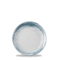 DUDSON Assiette plate organique bleu porcelaine vitrifiée Ø 23 cm Finca Limestone Discount