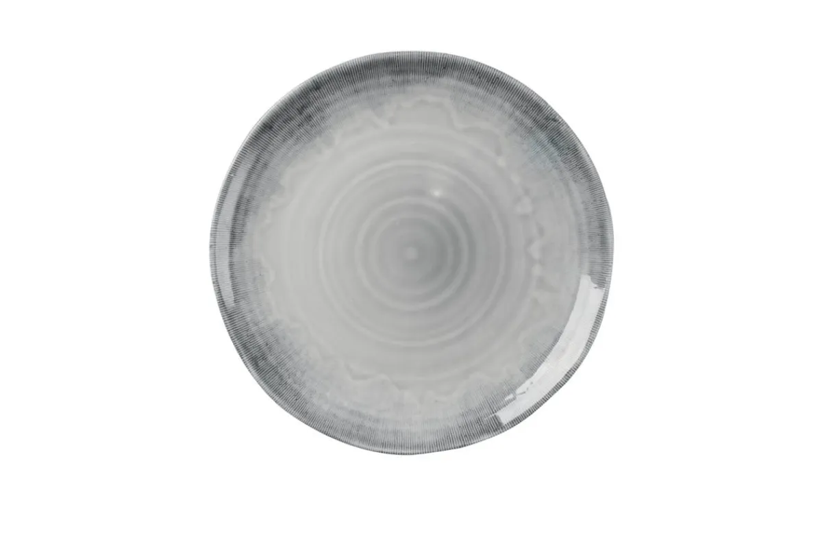 DUDSON Assiette plate organique bleu porcelaine vitrifiée Ø 27 cm Harvest Flux Best