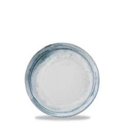 Assiette plate organique bleu porcelaine vitrifiée Ø 27 cm Finca Limestone - DUDSON Discount