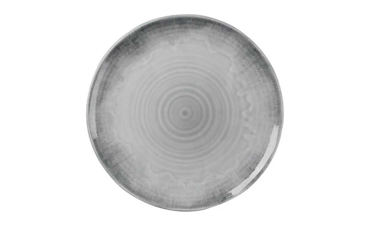 DUDSON Assiette plate organique bleu porcelaine vitrifiée Ø 29 cm Harvest Flux Best
