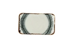 DUDSON Assiette plate organique rectangulaire Natural porcelaine vitrifiée 27x16 cm Flare Discount
