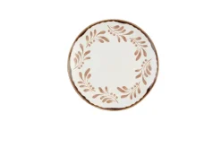 Assiette plate organique terracotta porcelaine vitrifiée Ø 23 cm Harvest Mediterranean - DUDSON Clearance