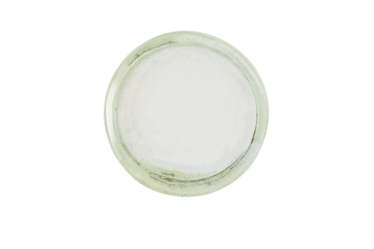 DUDSON Assiette plate organique vert porcelaine vitrifiée Ø 27 cm Finca Flint