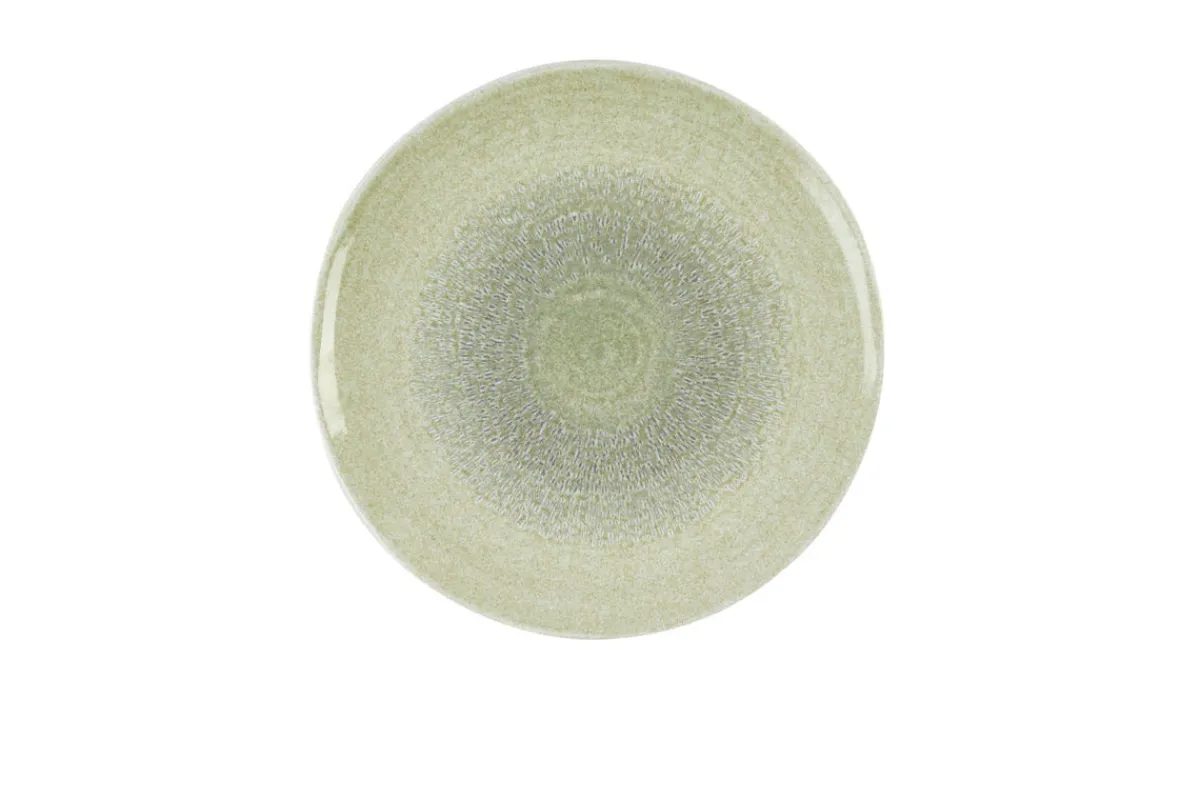 DUDSON Assiette plate organique vert porcelaine vitrifiée Ø 16 cm Harvest Grain Best