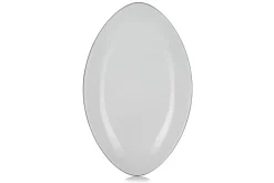 Assiette plate ovale blanc porcelaine culinaire 35x22 cm Equinoxe - REVOL Clearance