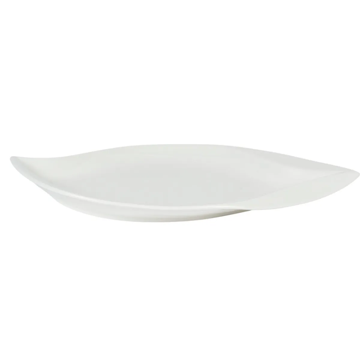 PRO.MUNDI Assiette plate ovale blanc porcelaine 36,5x21 cm Folia New