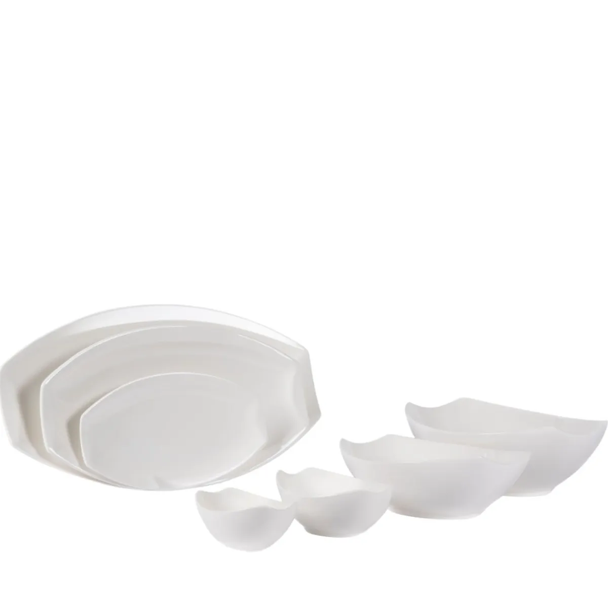 PRO.MUNDI Assiette plate ovale blanc porcelaine 31x18 cm Matcha Sale