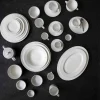 ACCOLADE Assiette plate ovale blanc porcelaine 32x23 cm Presto New