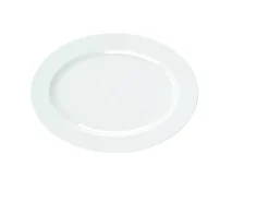 ACCOLADE Assiette plate ovale blanc porcelaine 32x23 cm Presto New