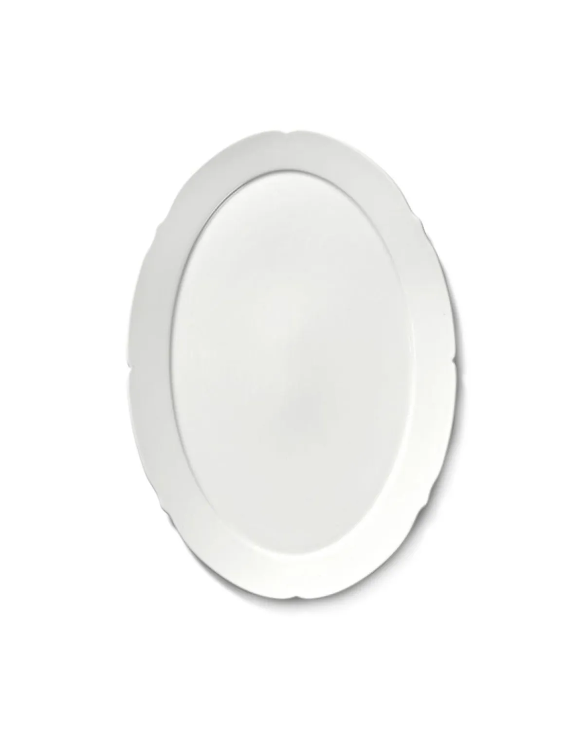 Assiette plate ovale blanc porcelaine 30x21 cm Silhouette - SERAX Online