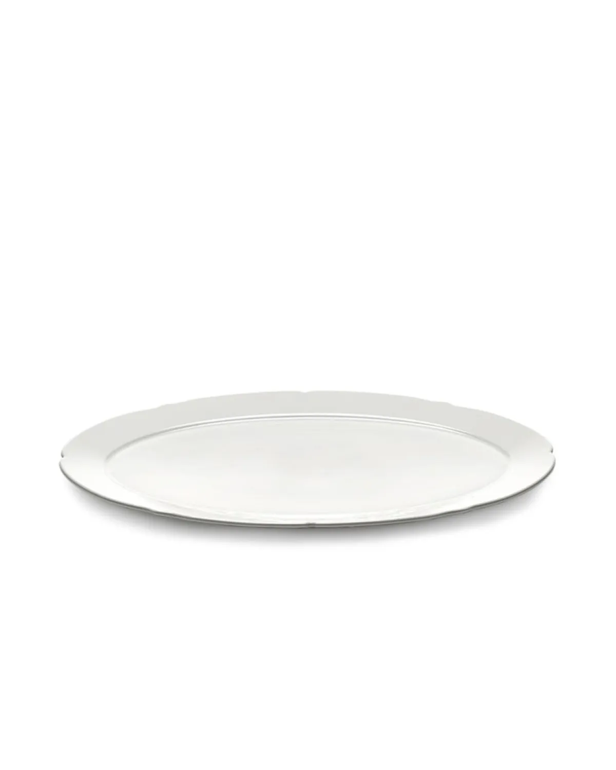 Assiette plate ovale blanc porcelaine 30x21 cm Silhouette - SERAX Online