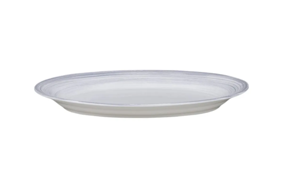 Assiette plate ovale blanc porcelaine 32x20,2 cm Sublime - RAK Discount