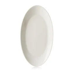 Assiette plate ovale blanc porcelaine culinaire 25x13,3 cm Madeleine - REVOL Clearance