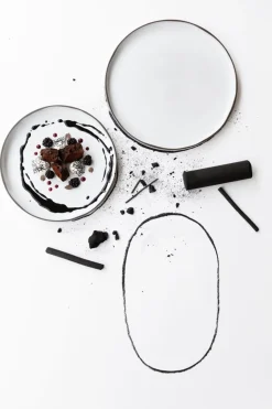 REVOL Assiette plate ovale blanc porcelaine culinaire 35,5x21,8 cm  Caractère Discount