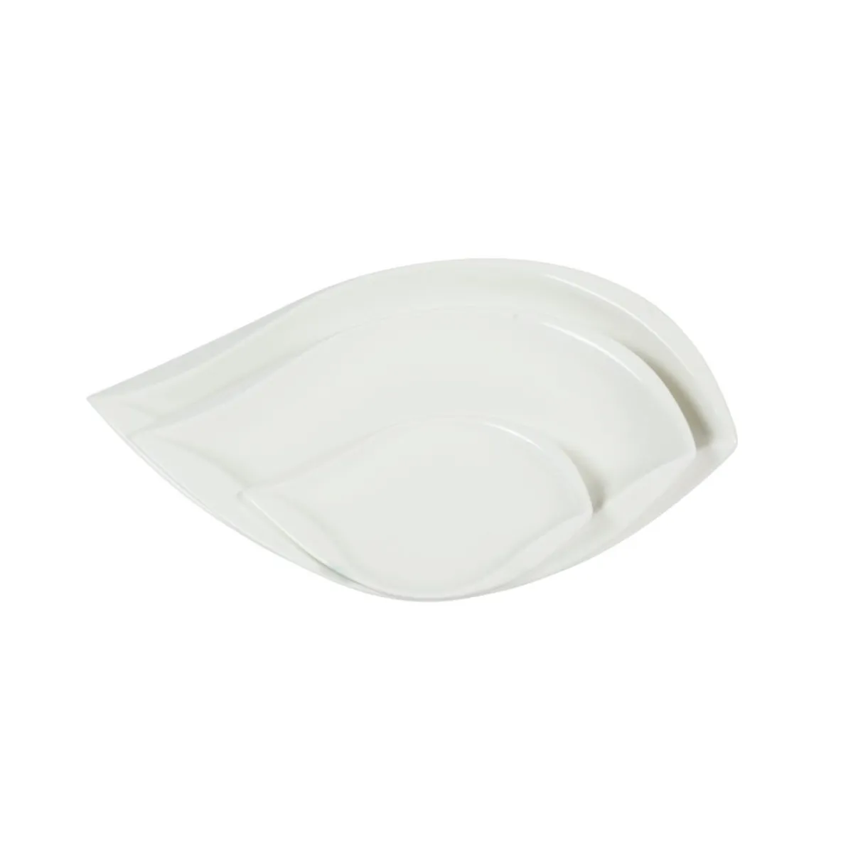 PRO.MUNDI Assiette plate ovale blanc porcelaine 19x11 cm Folia Discount