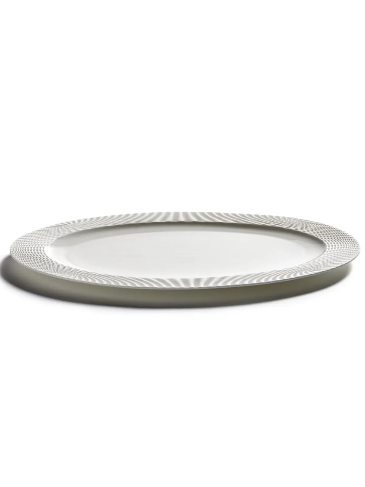 SERAX Assiette plate ovale blanc porcelaine bone china 34x22 cm Nido